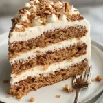 A moist and flavorful carrot cake with cream cheese frosting