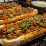 Delicious Garlic Bread Sloppy Joes with crispy toasted garlic bread and savory beef filling.