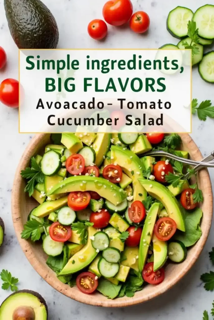 Avocado Tomato Cucumber Salad Recipe