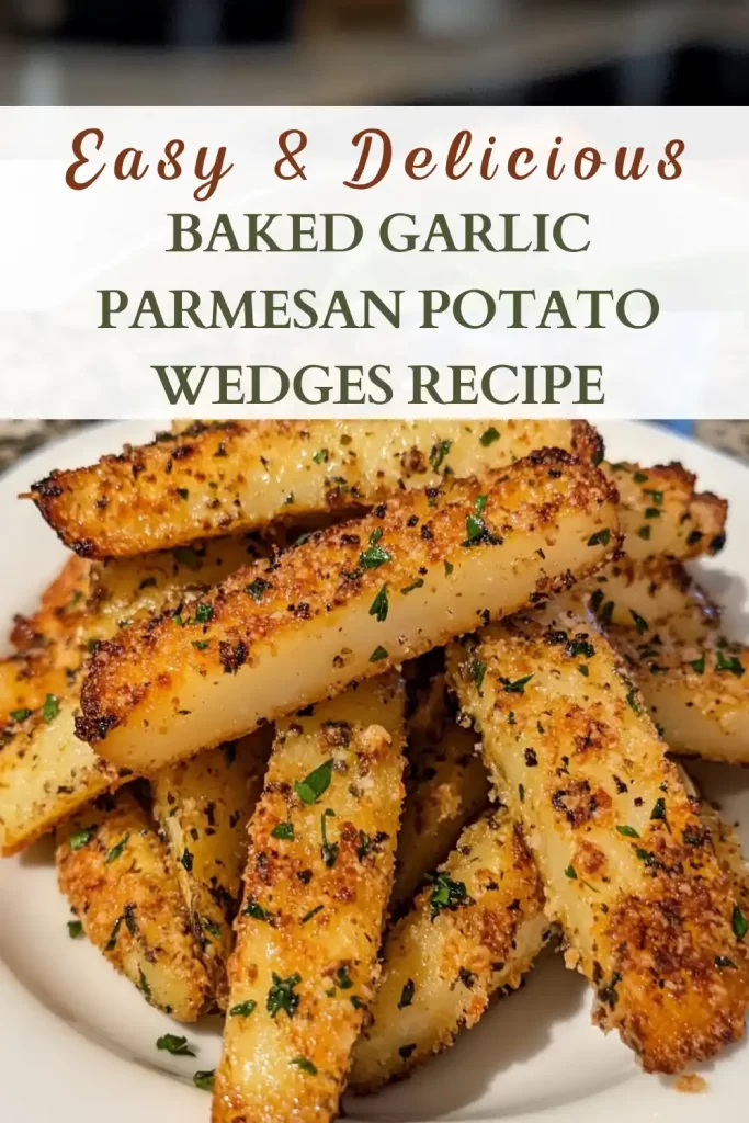 Baked Garlic Parmesan Potato Wedges Recipe