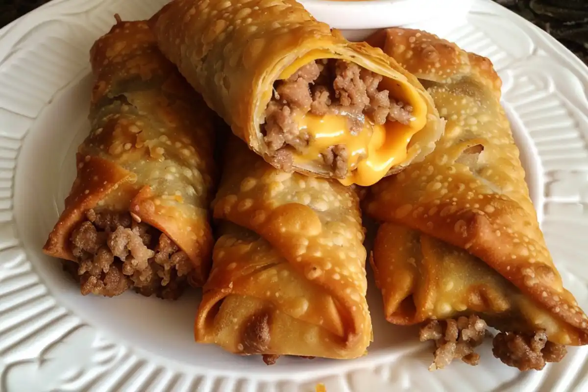 Cheeseburger Egg Rolls