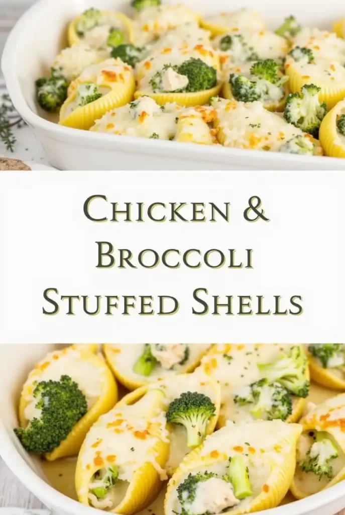 Chicken & Broccoli Alfredo Stuffed Shells Recipe