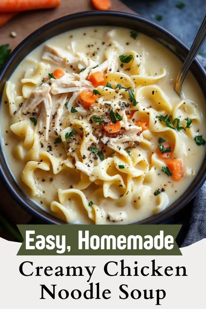 Creamy Chicken Noodle Soup Recipe