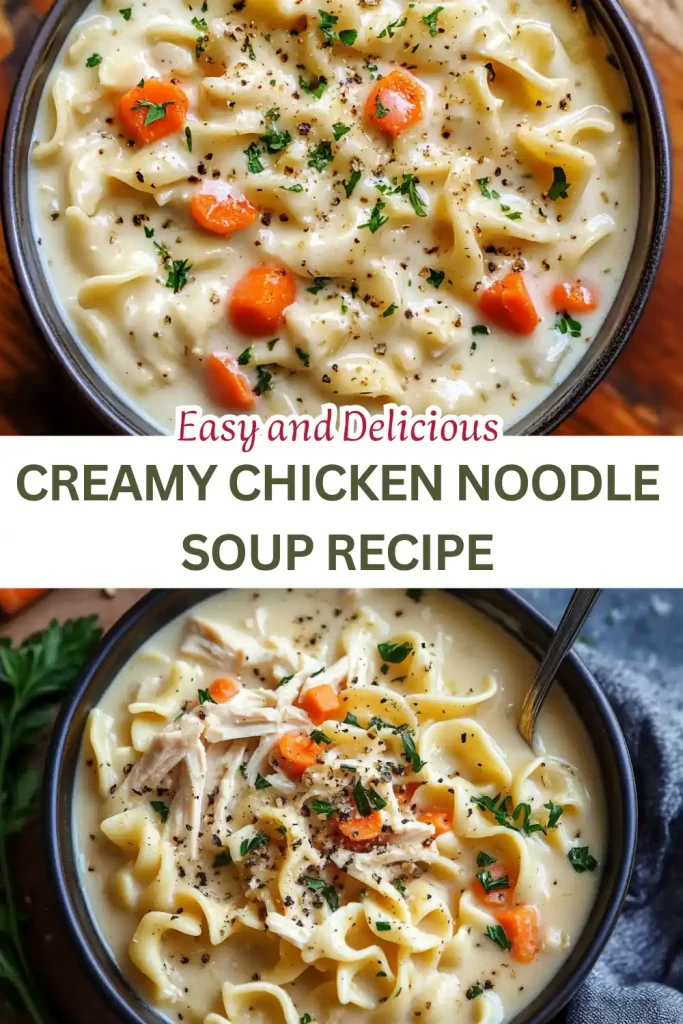 Creamy Chicken Noodle Soup Recipe