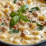 Creamy Parmesan Italian Sausage Ditalini Soup