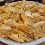 Crockpot Garlic Parmesan Chicken Pasta