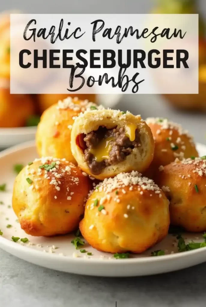 Garlic Parmesan Cheeseburger Bombs