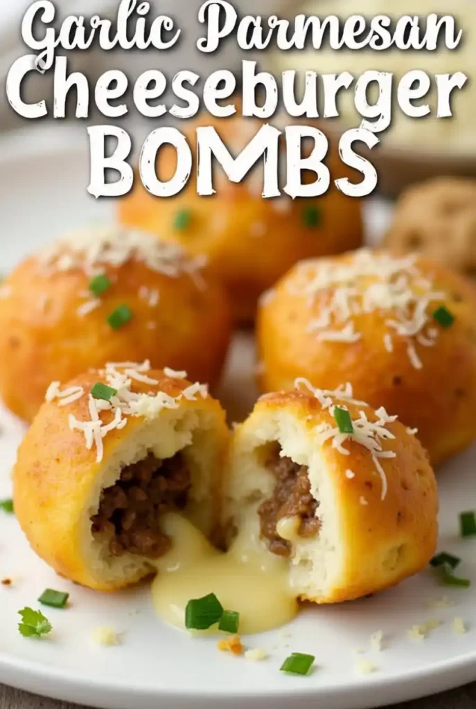 Garlic Parmesan Cheeseburger Bombs