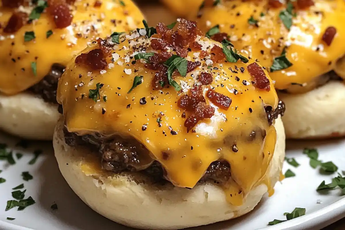 Garlic Parmesan Cheeseburger Bombs