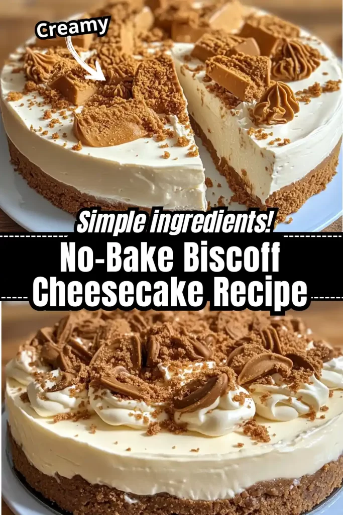 No-Bake Biscoff Cheesecake Recipe
