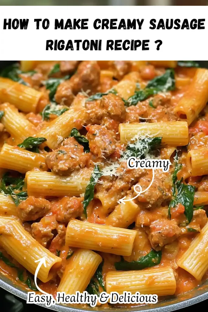 Creamy Sausage Rigatoni Recipe