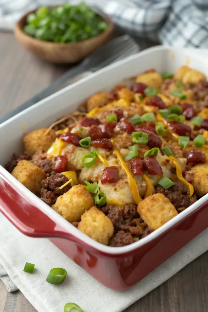 Bacon Cheeseburger Tater Tot Casserole