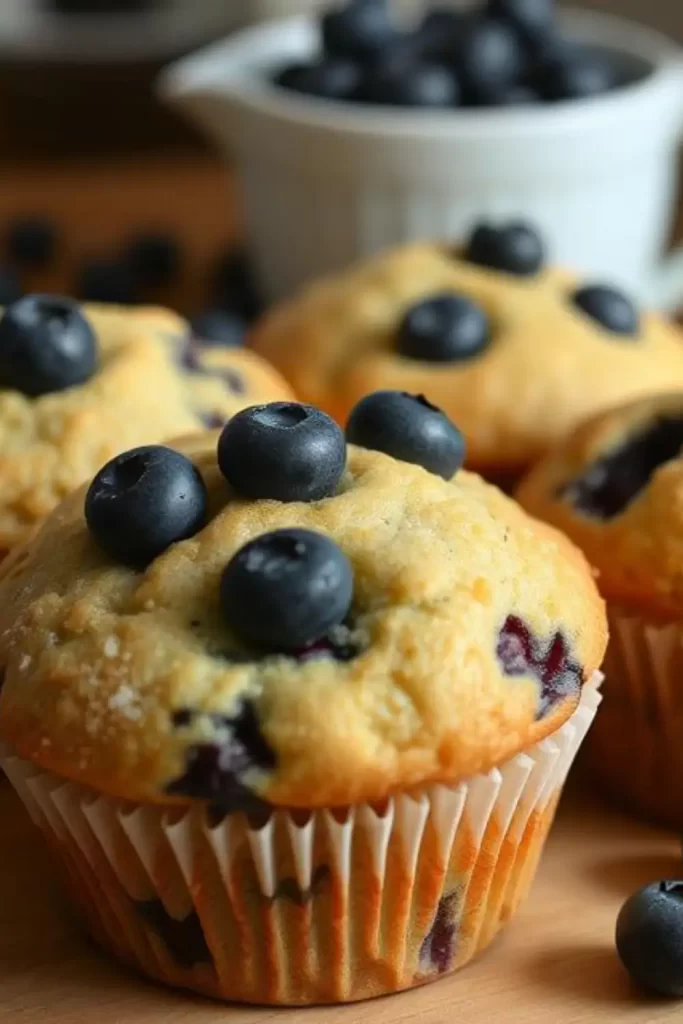 Sourdough Blueberry Muffins