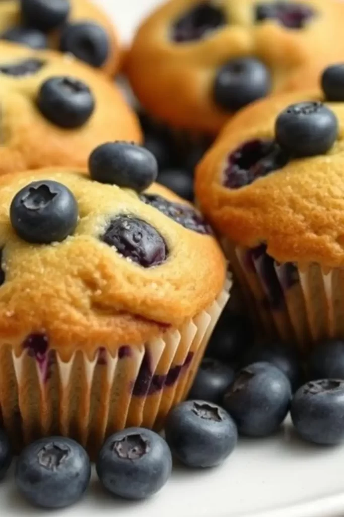 Sourdough Blueberry Muffins