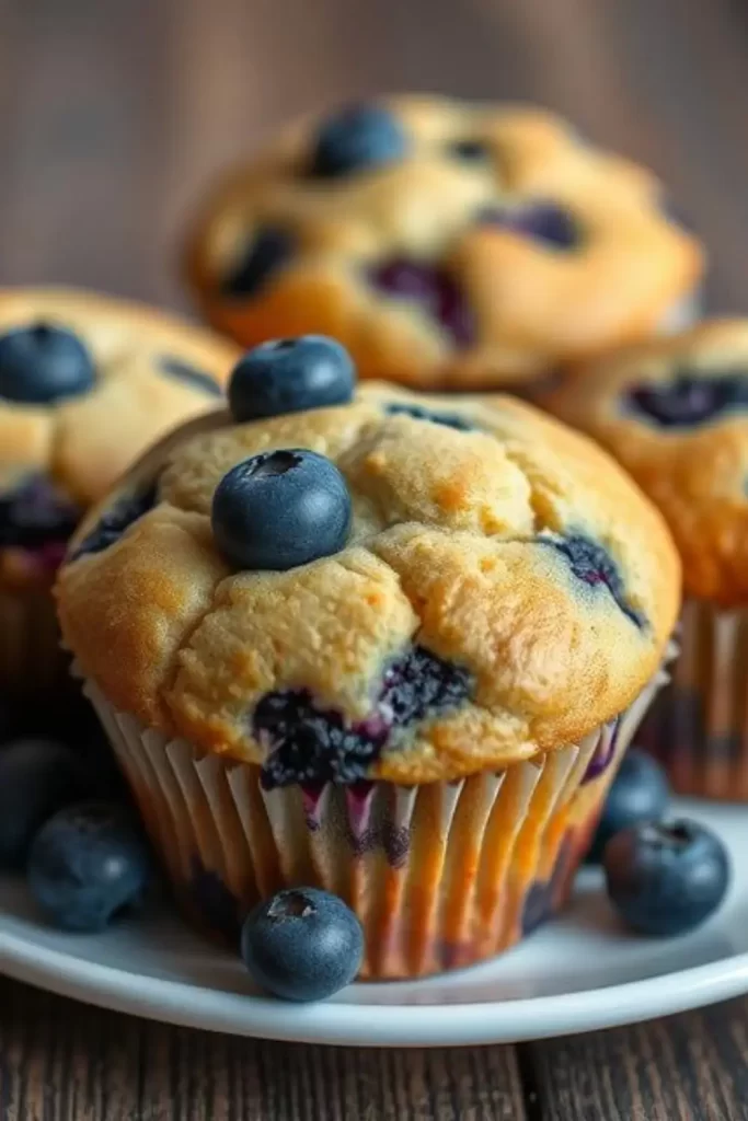 Best Ever Sourdough Blueberry Muffins