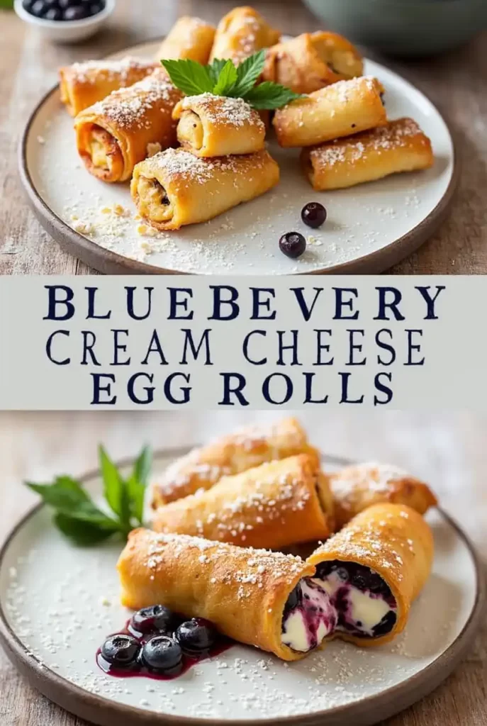 Blueberry Cream Cheese Egg Rolls Recipe