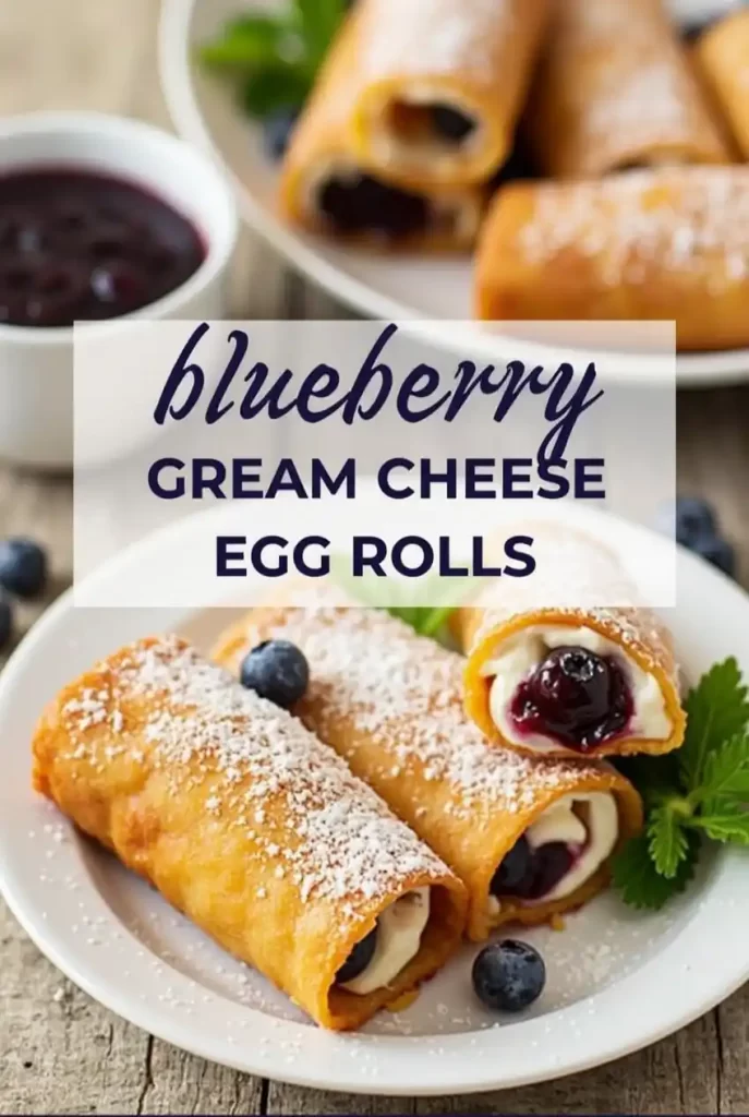 Blueberry Cream Cheese Egg Rolls Recipe