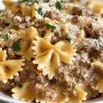 Creamy Beef and Bowtie Pasta Recipe