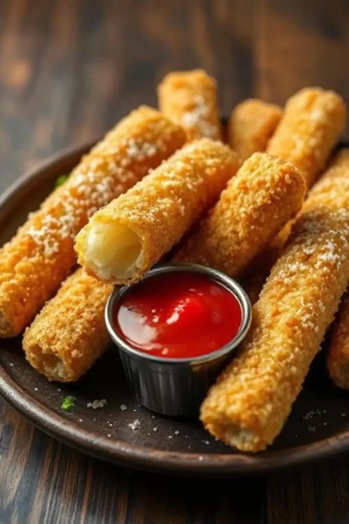 Crispy Fried Mozzarella Sticks Recipe