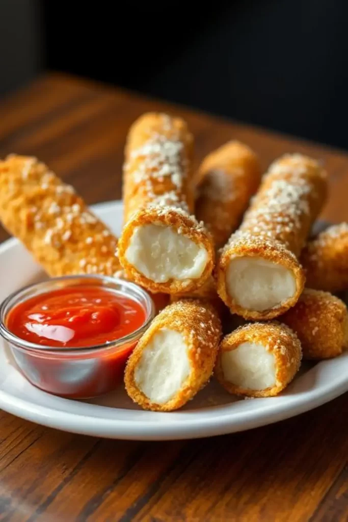 Crispy Fried Mozzarella Sticks Recipe