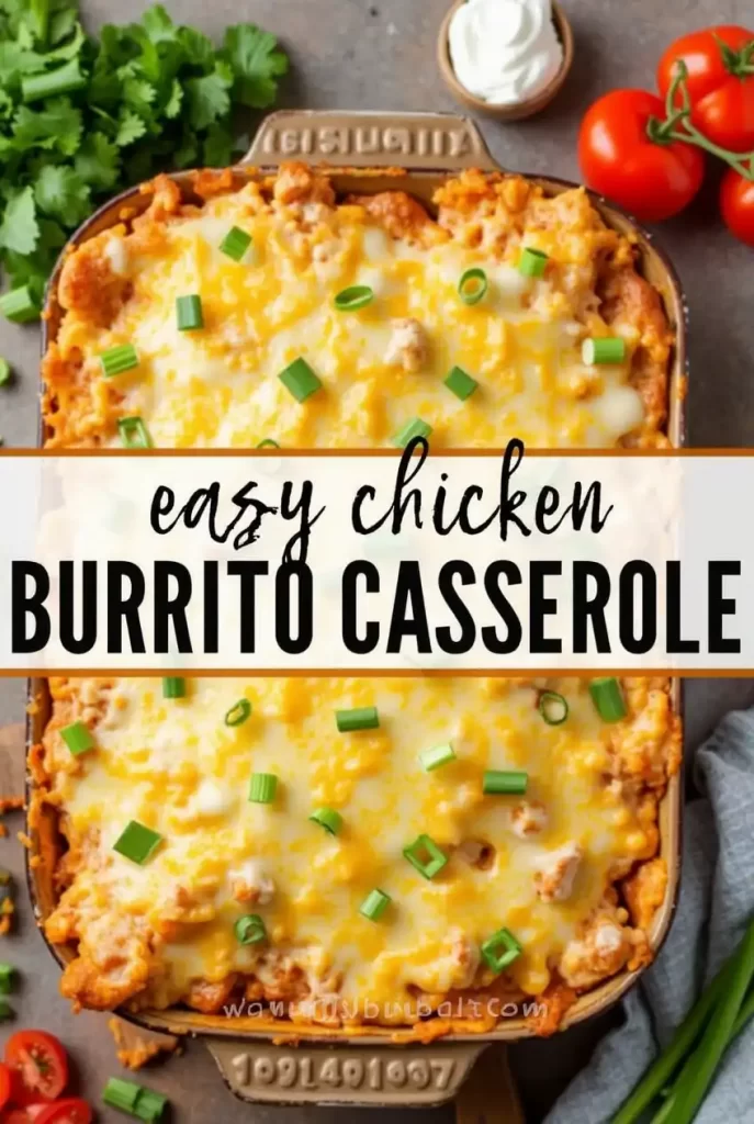 Easy Chicken Burrito Casserole