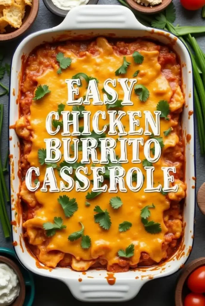 Easy Chicken Burrito Casserole