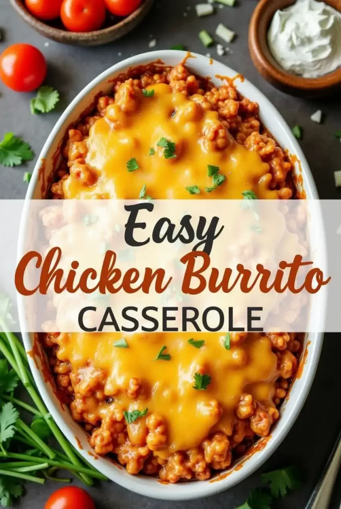 Easy Chicken Burrito Casserole