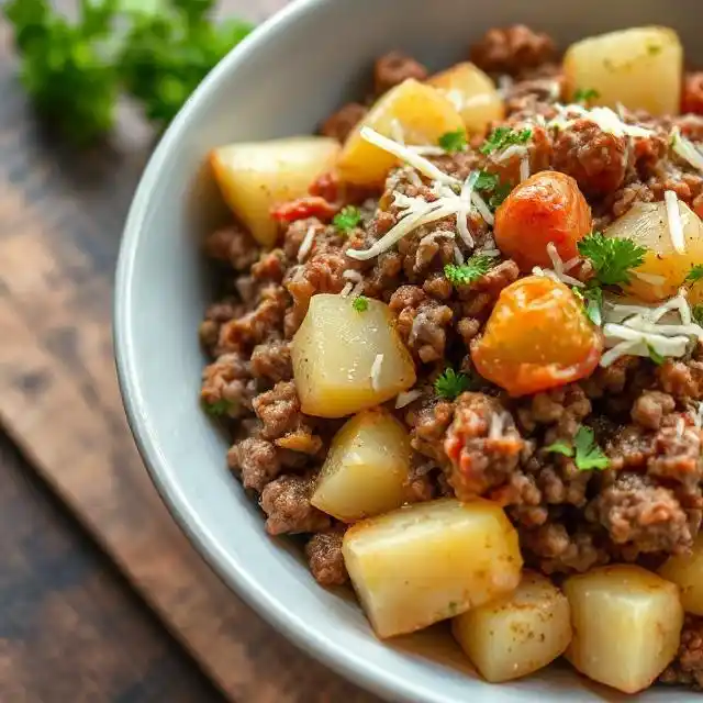 Easy Potatoes and Ground Beef Recipe