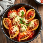 Ground Beef Stuffed Shells with Ricotta