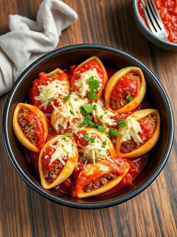 Ground Beef Stuffed Shells with Ricotta