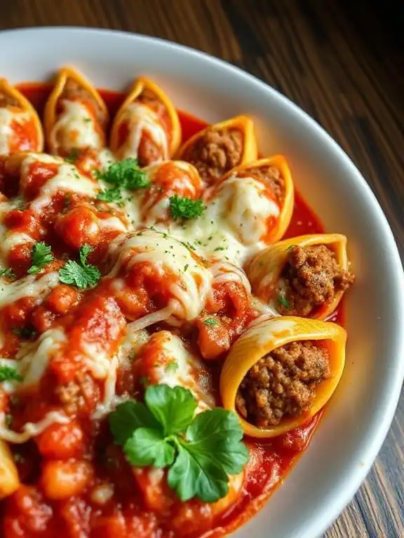 Ground Beef Stuffed Shells with Ricotta