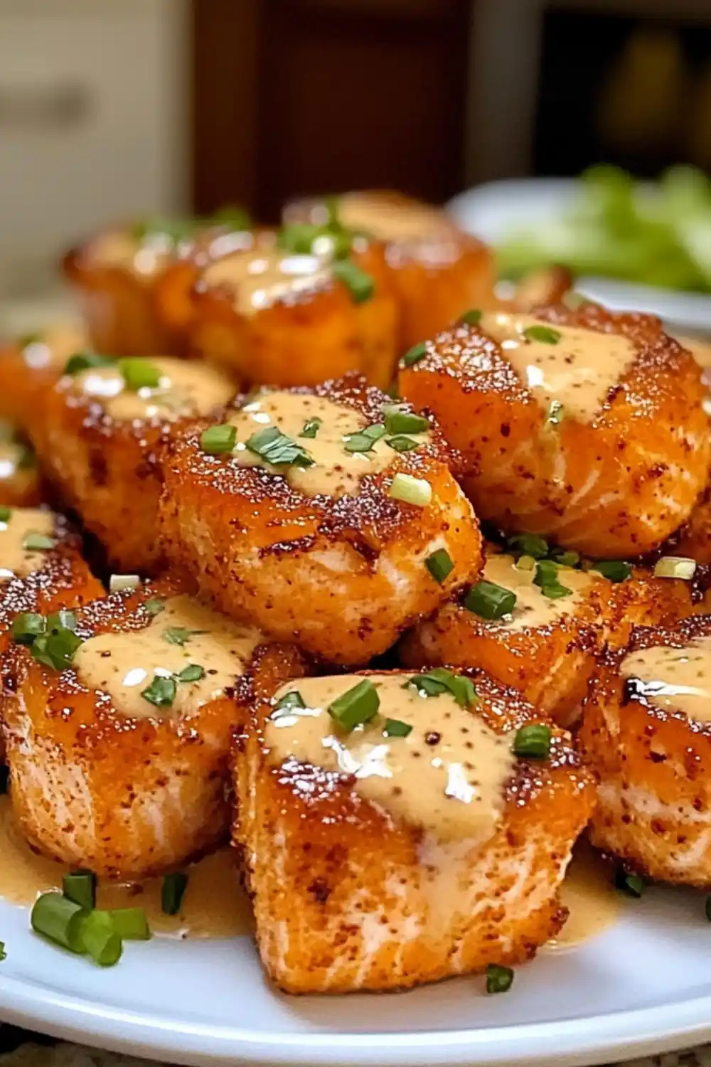 Honey Garlic Salmon Bites