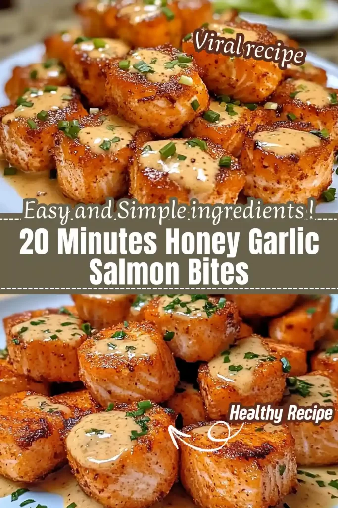 Honey Garlic Salmon Bites