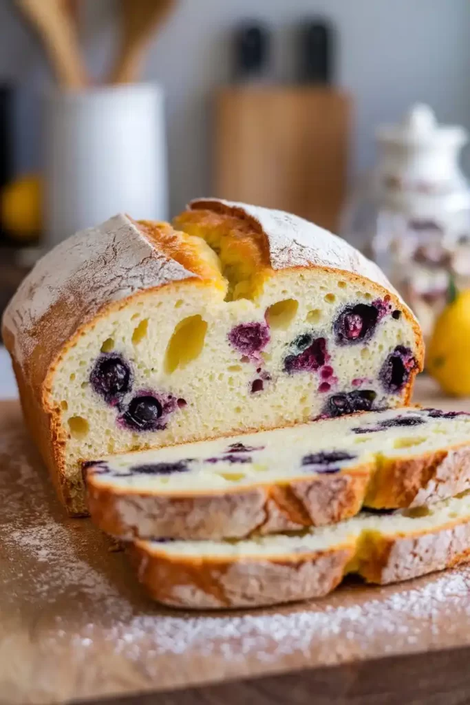 Lemon Blueberry Cream Cheese Sourdough