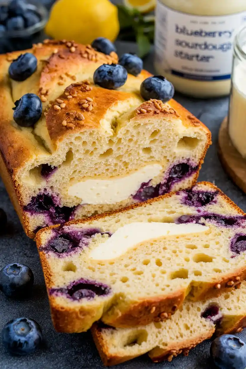 Lemon Blueberry Cream Cheese Sourdough