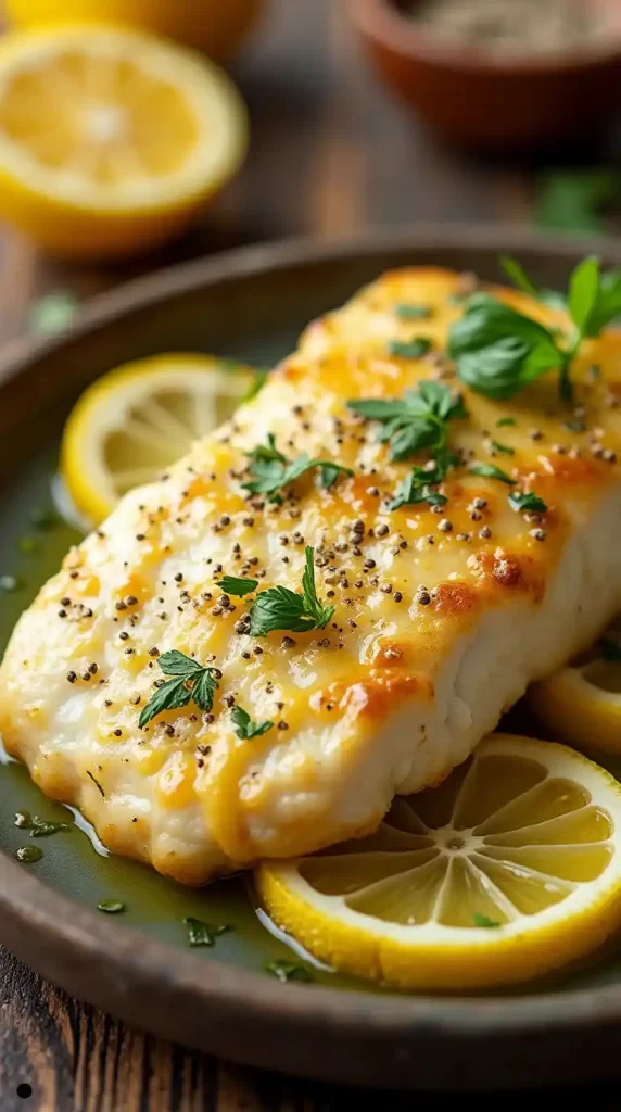 Lemon Butter Baked Cod 