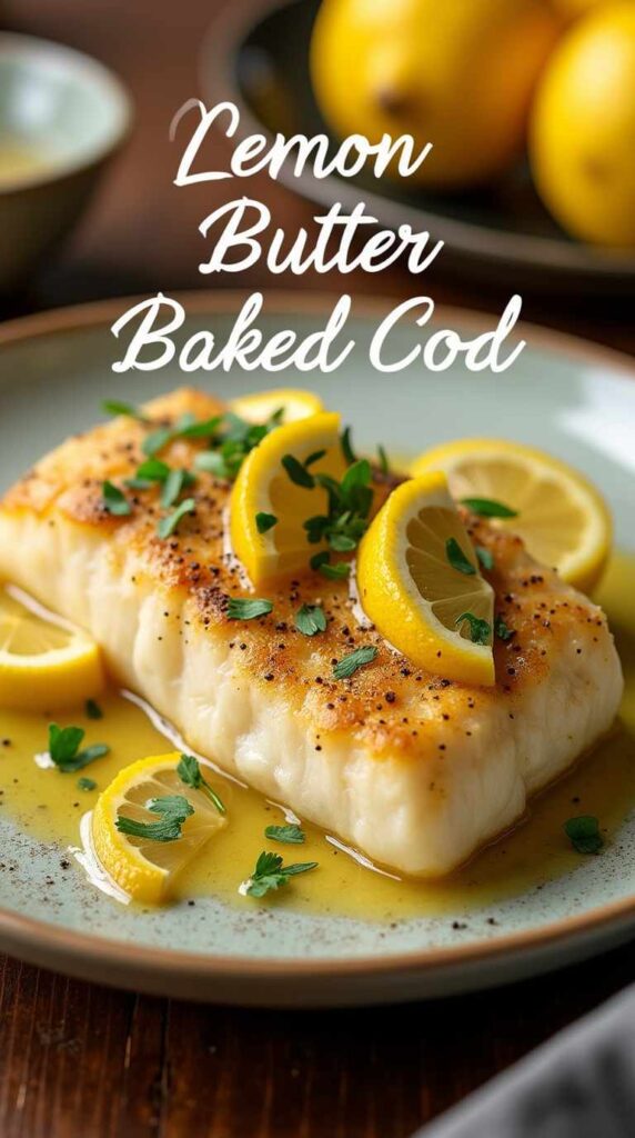 Lemon Butter Baked Cod