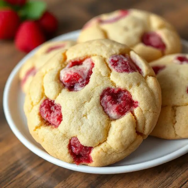 Raspberry Cheesecake Cookies