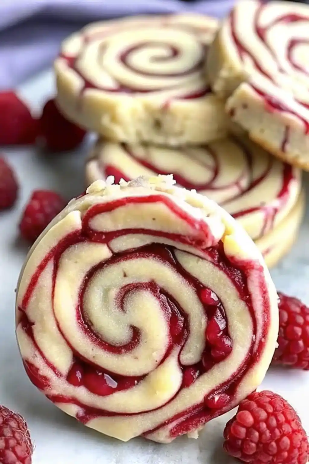 Raspberry Swirl Shortbread Cookies