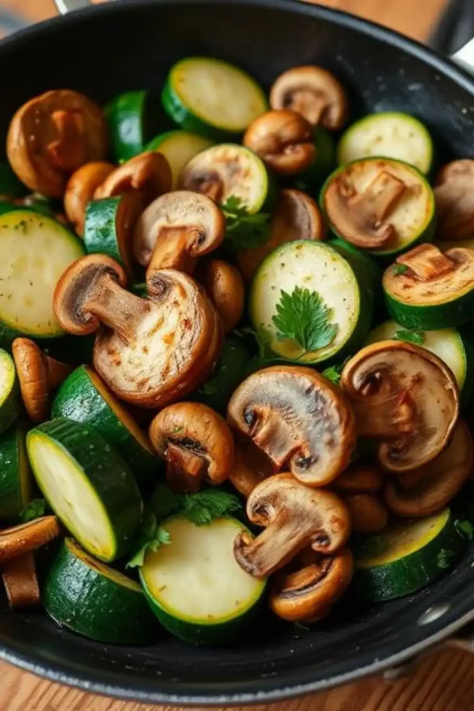 Skillet Zucchini and Mushrooms