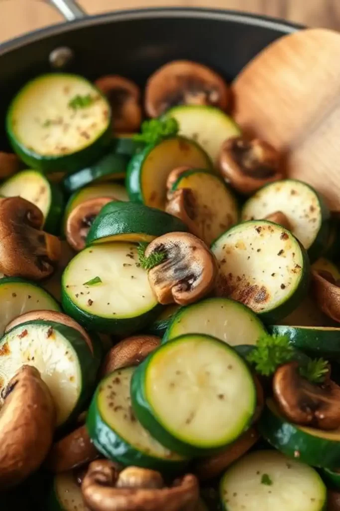 Skillet Zucchini and Mushrooms