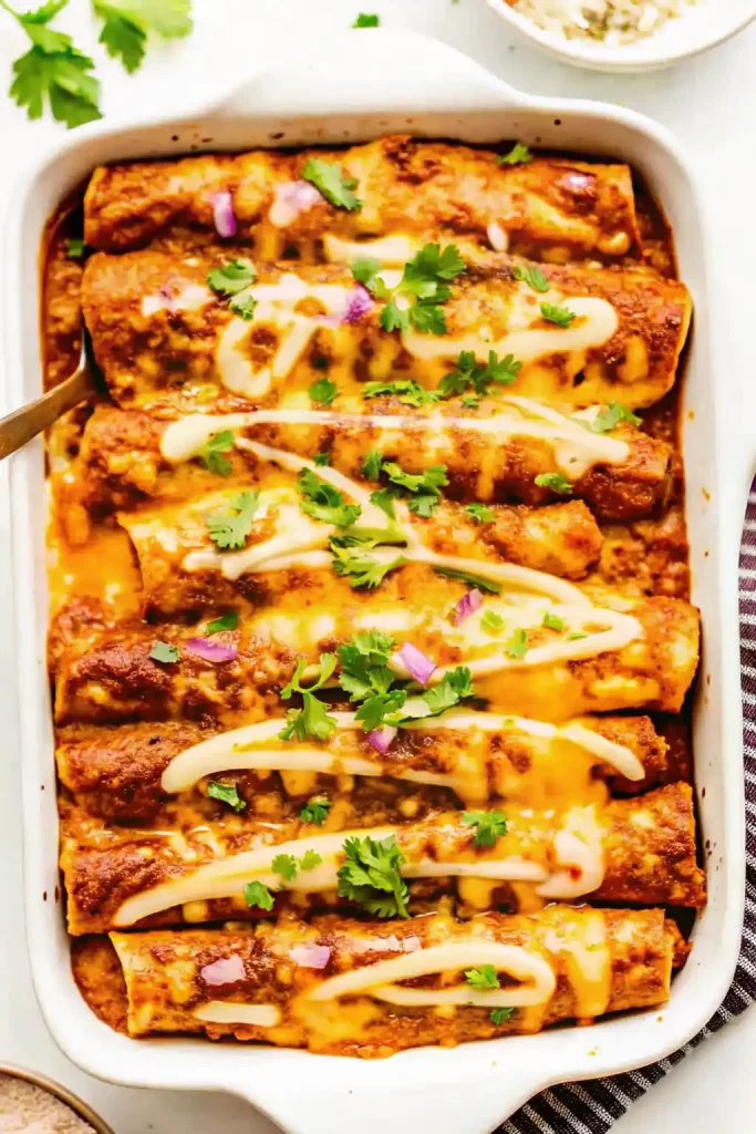 beef enchiladas with red sauce