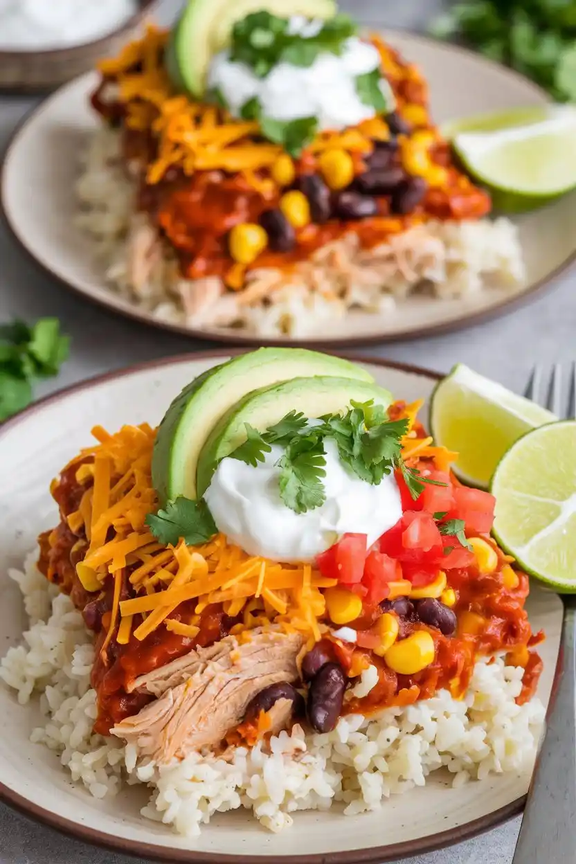 chicken enchilada rice casserole