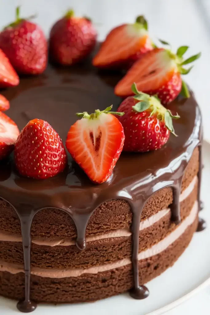 chocolate strawberry cake