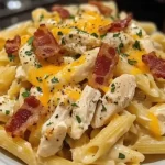 creamy chicken bacon ranch pasta