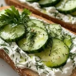 Cucumber Sandwiches with Cream Cheese Recipe