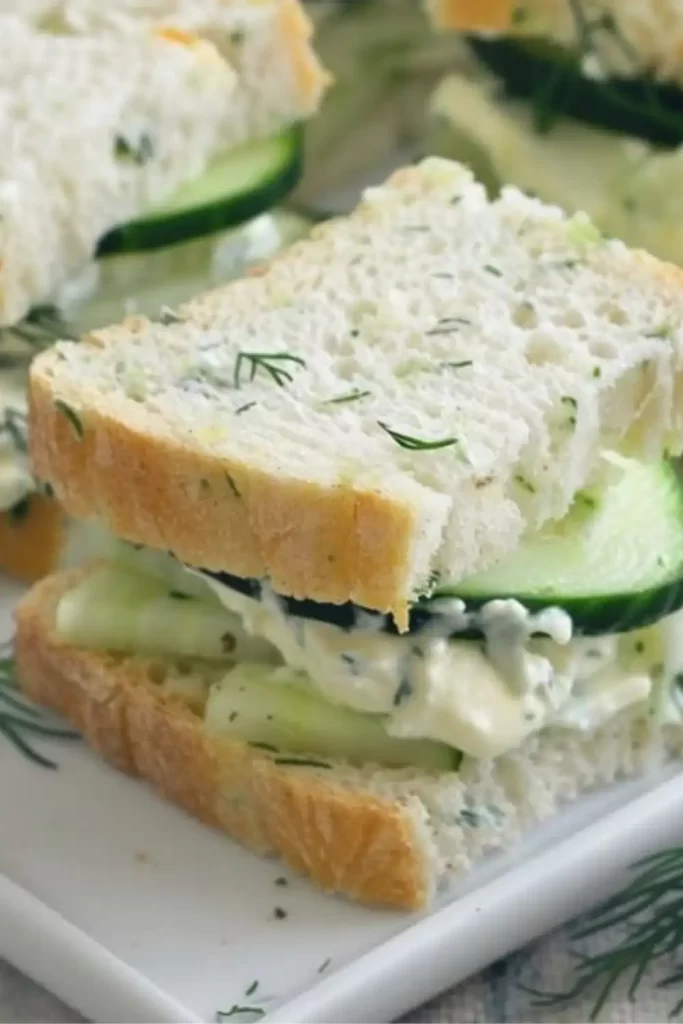 Cucumber Sandwiches with Cream Cheese Recipe