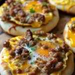 Easy English Muffin Breakfast Pizza