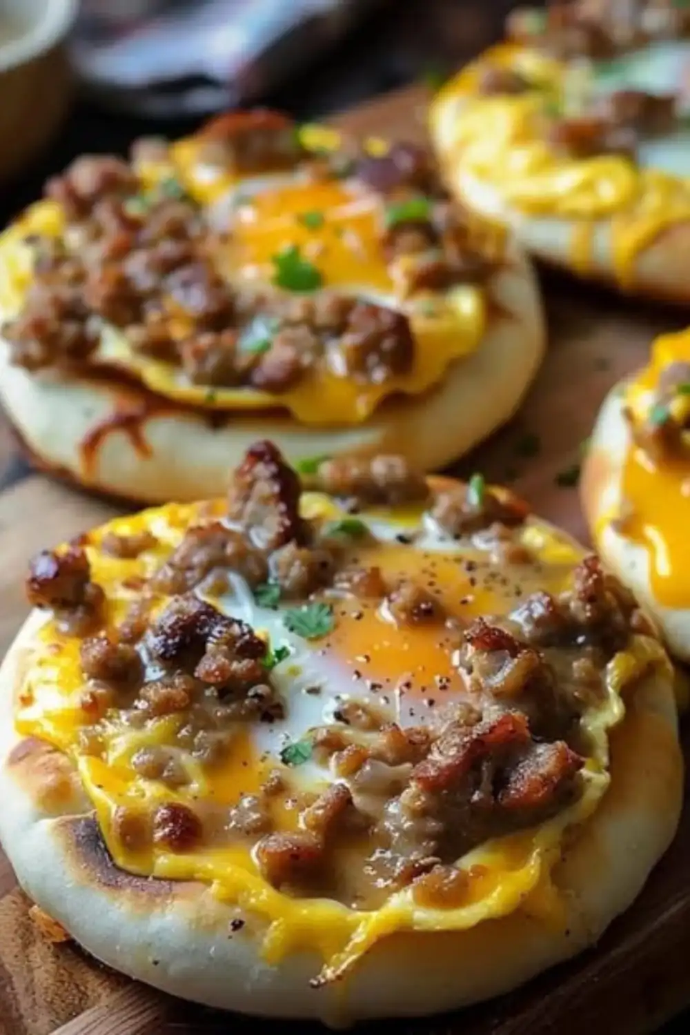 Easy English Muffin Breakfast Pizza