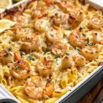 Shrimp Scampi Pasta Bake